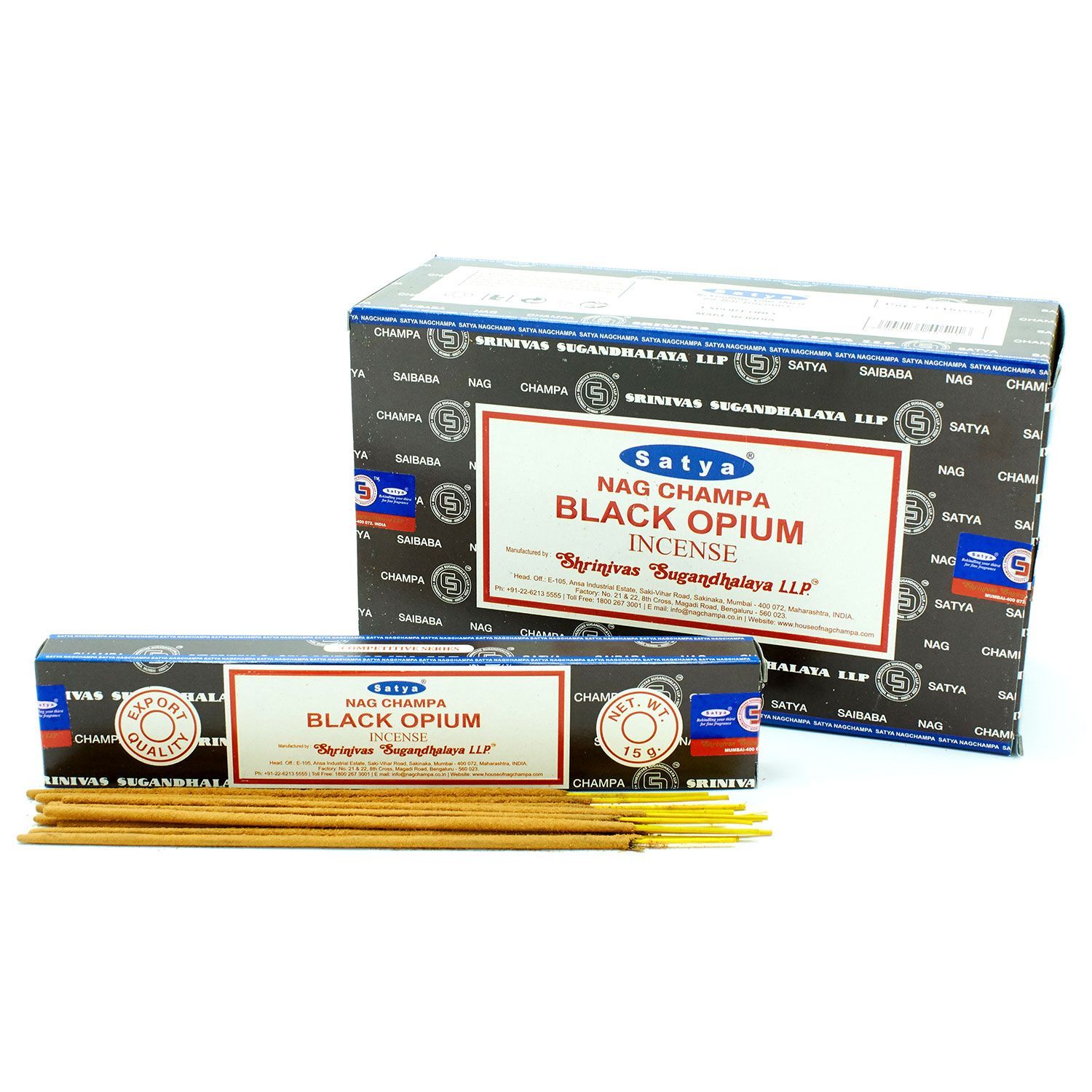 Satya Premium Räucherstäbchen - Black Opium - 15 g/ca. 15 Stäbchen Satya Premium Räucherstäbchen - Black Opium - 15 g/ca. 15 Stäbchen