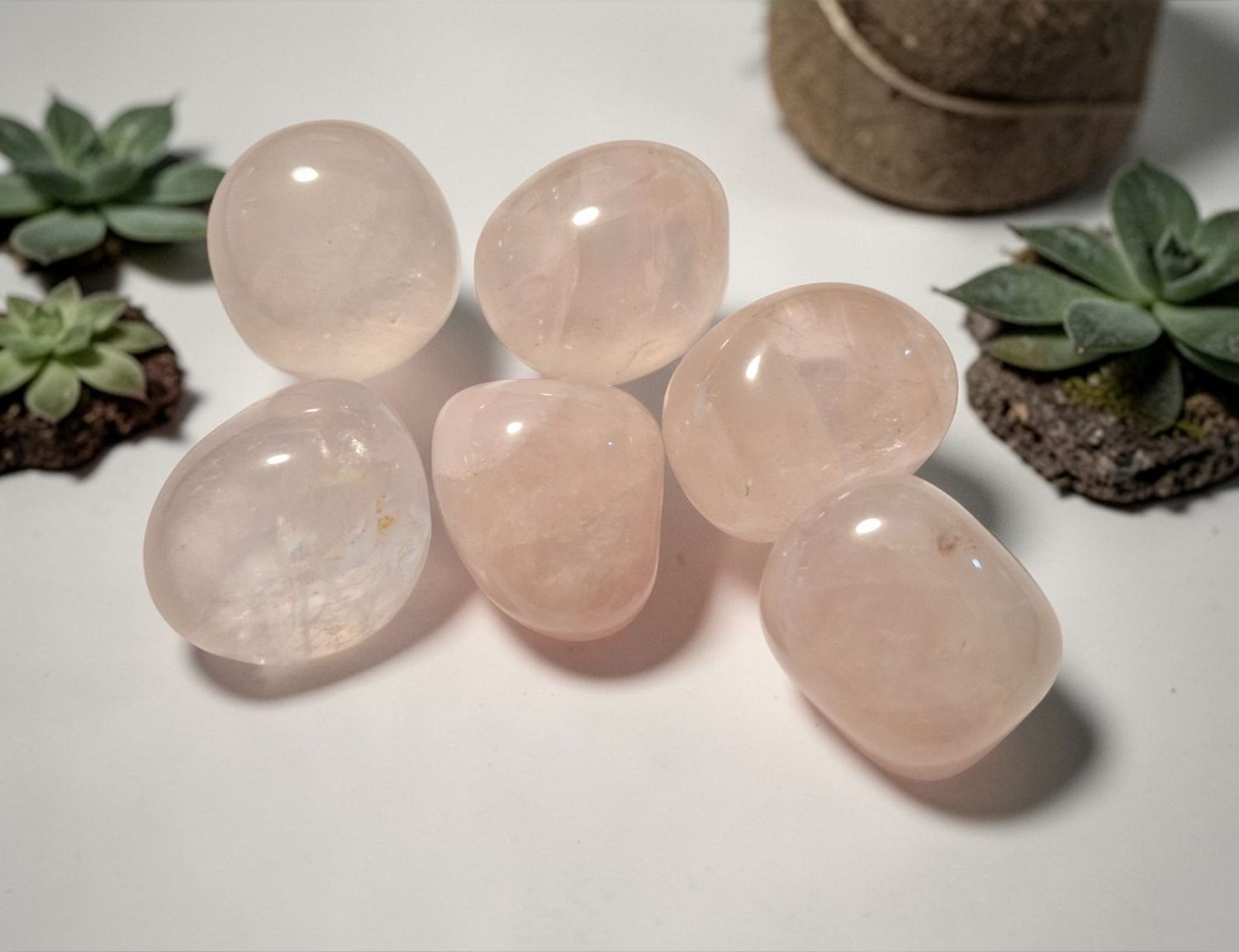 Trommelstein - Rosenquarz - 2 bis 3 cm - AA Qualität