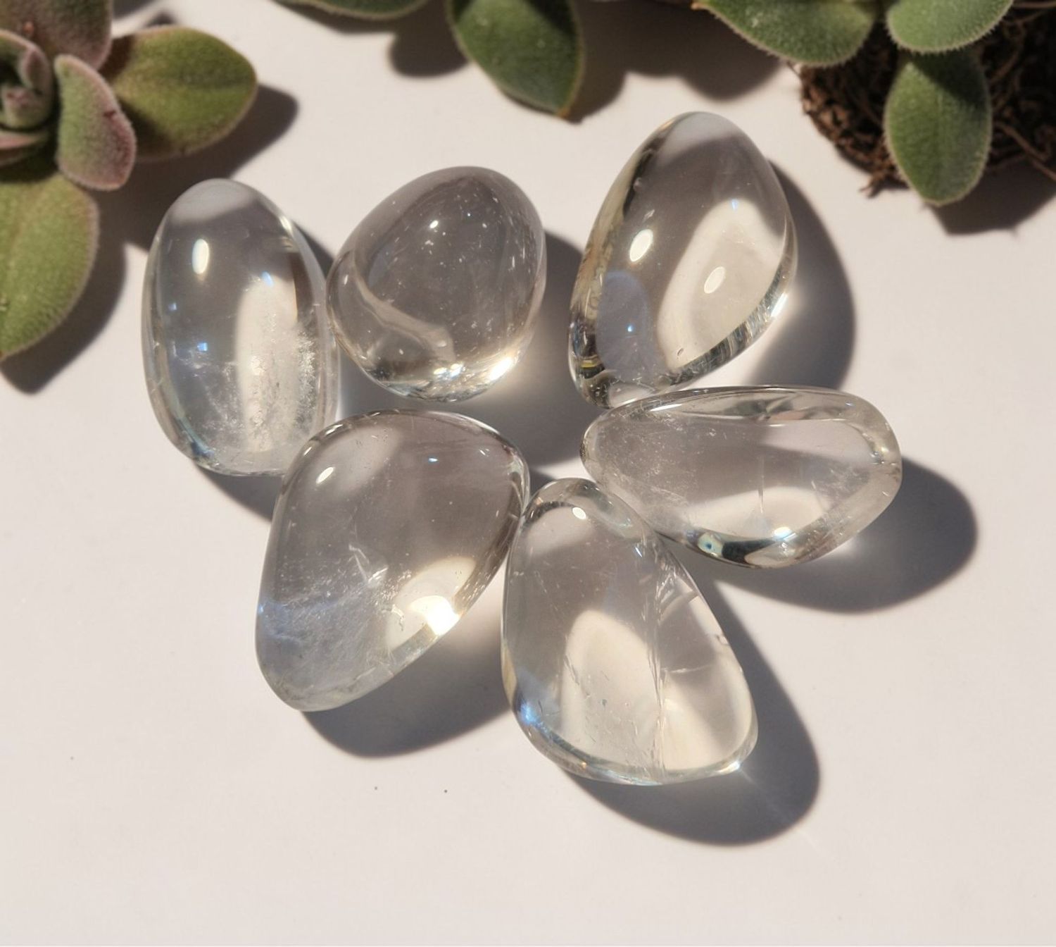 Trommelstein - Bergkristall - 3 bis 4 cm - AAA Qualität