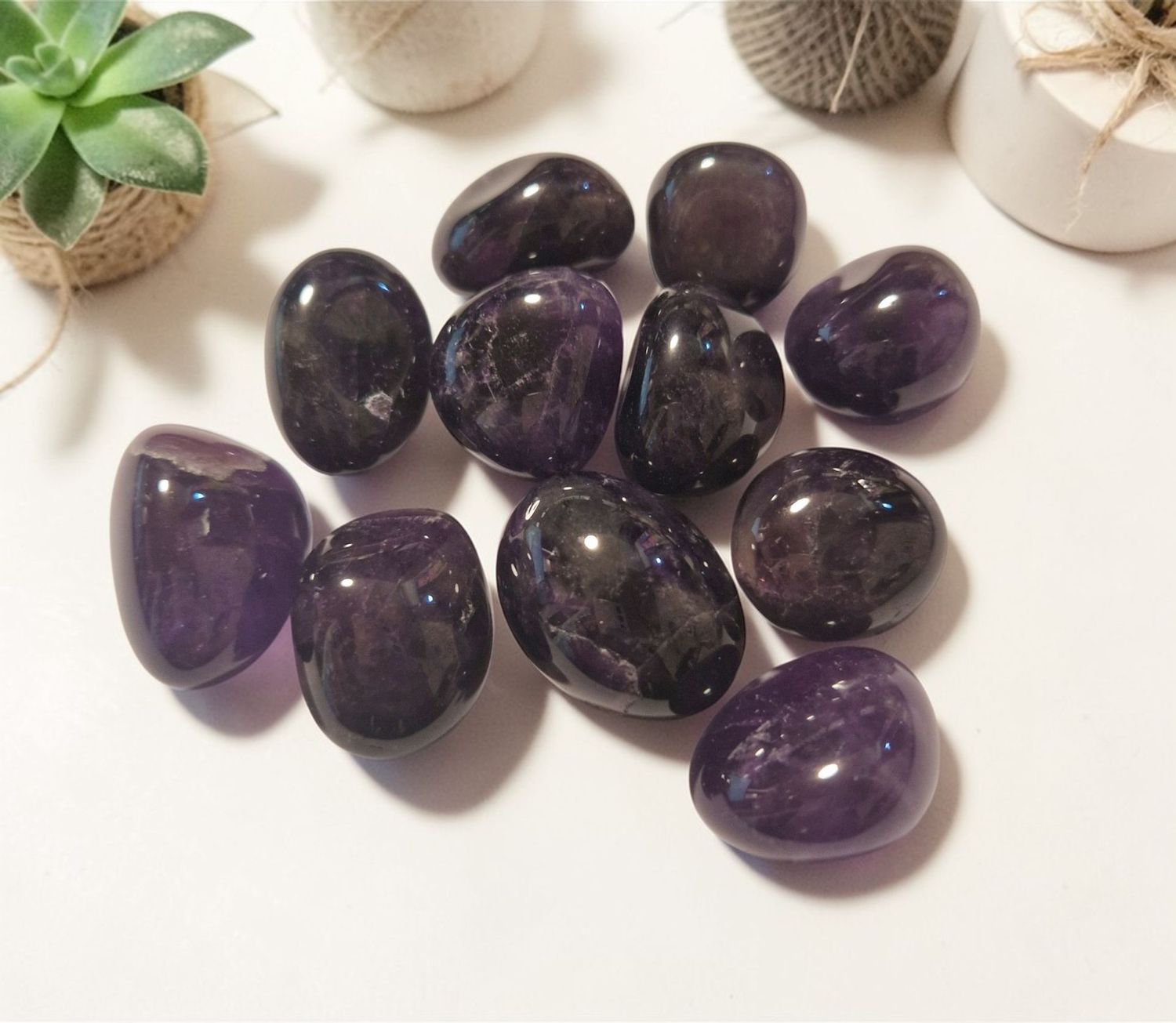 Trommelstein - Amethyst - 2 bis 3 cm - AA Qualität