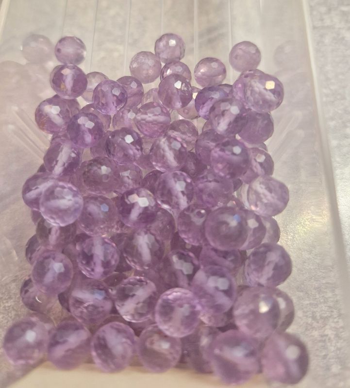 ​​Amethyst facetiert 8 mm - AA Qualität