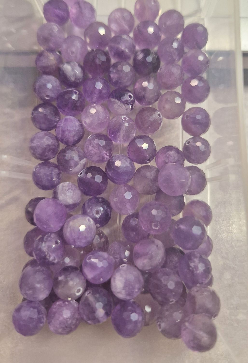 ​​​Amethyst facetiert 8 mm - A Qualität