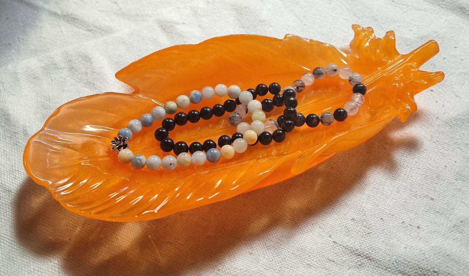 Schale - Feder in orange