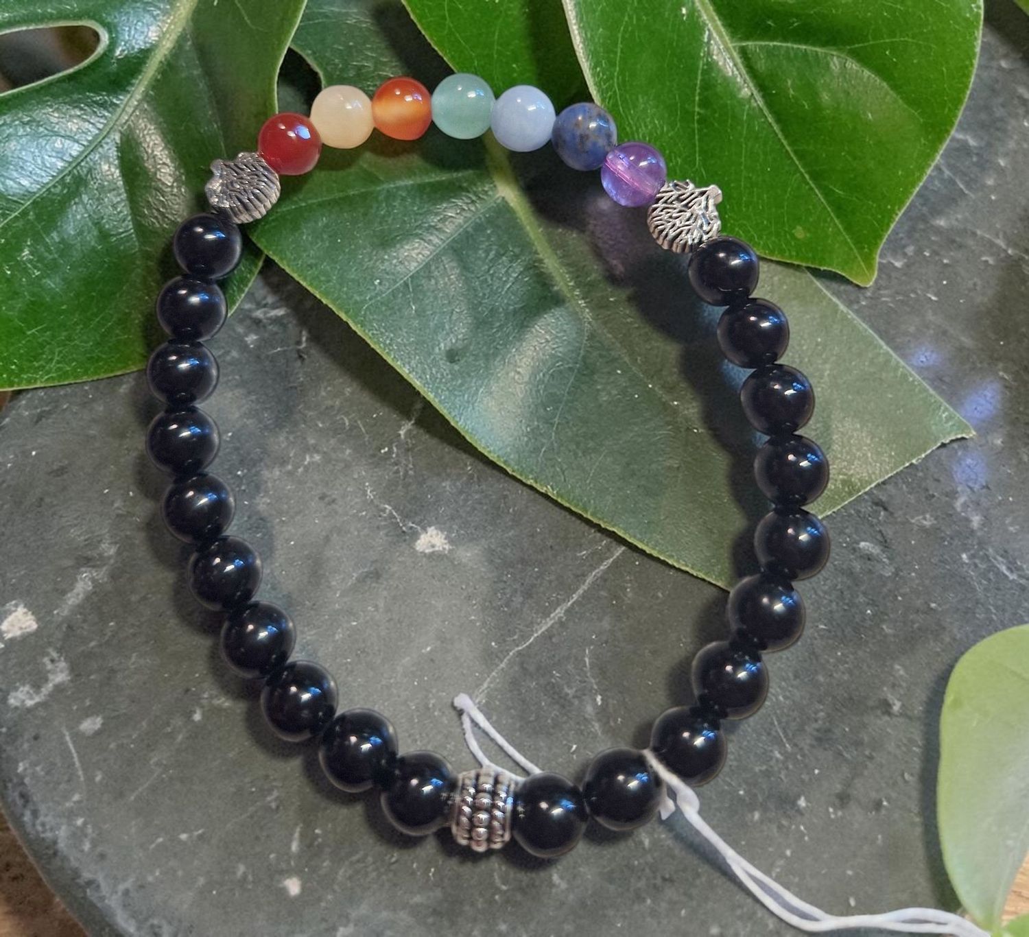 Chakra Armband - Turmalin - A Qualität - Baum des Lebens - 6 mm Chakra Armband - Turmalin - A Qualität - Baum des Lebens - 6 mm