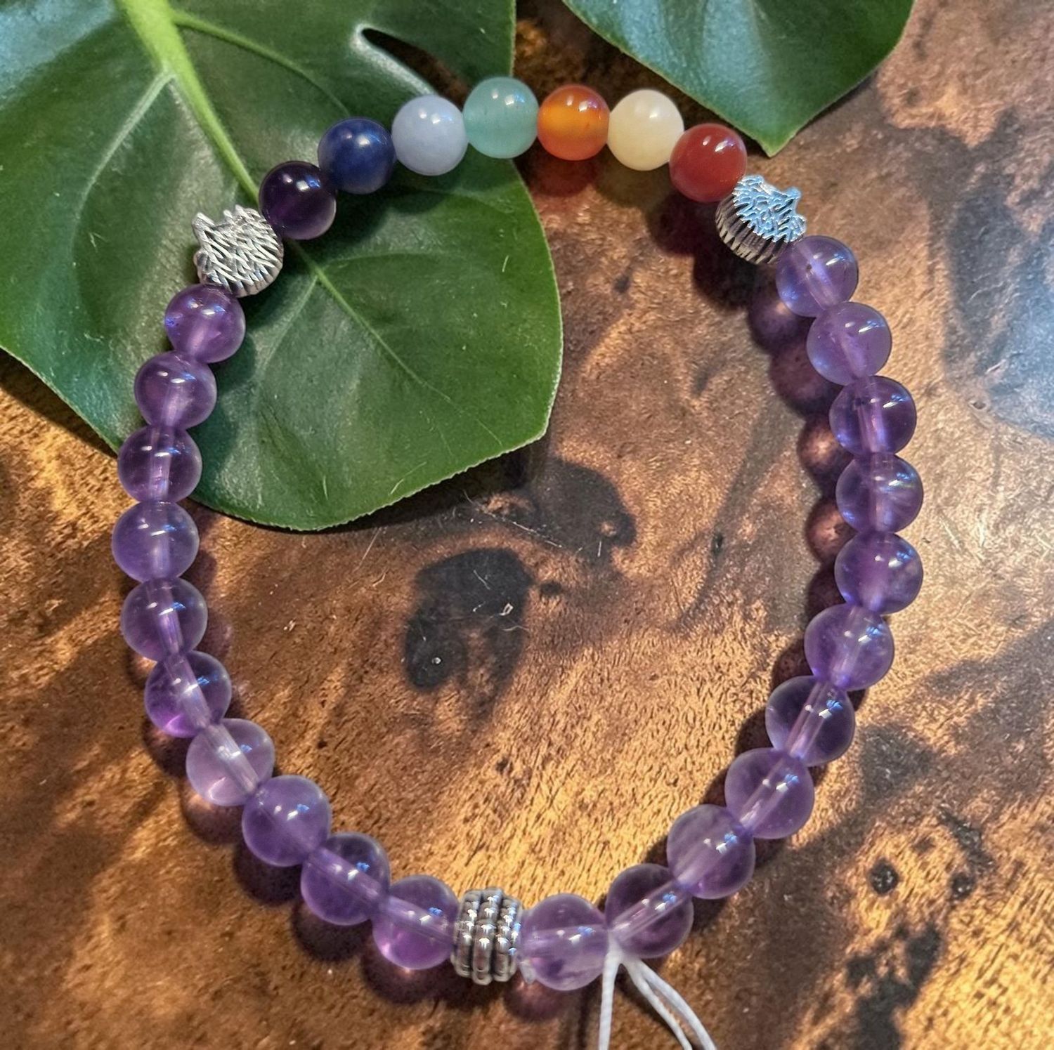Chakra Armband - Amethyst - AA Qualität - Baum des Lebens - 6 mm Chakra Armband - Amethyst - AA Qualität - Baum des Lebens - 6 mm
