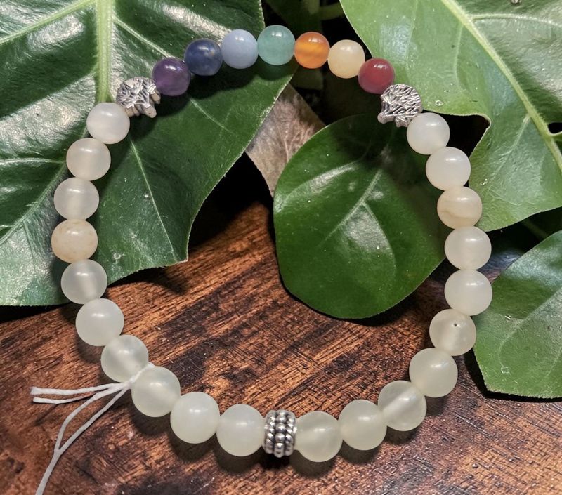Chakra Armband - Jade - AB Qualität - Baum des Lebens - 6 mm Chakra Armband - Jade - AB Qualität - Baum des Lebens - 6 mm