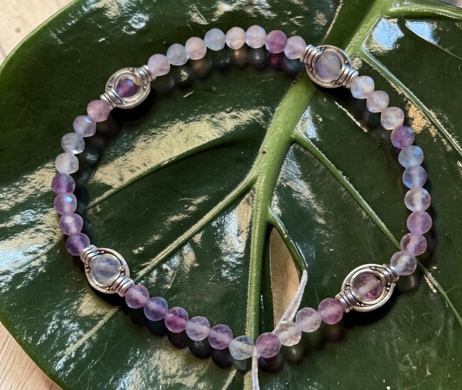 Armband - Fluorith facetiert - AA Qualität - 4 mm