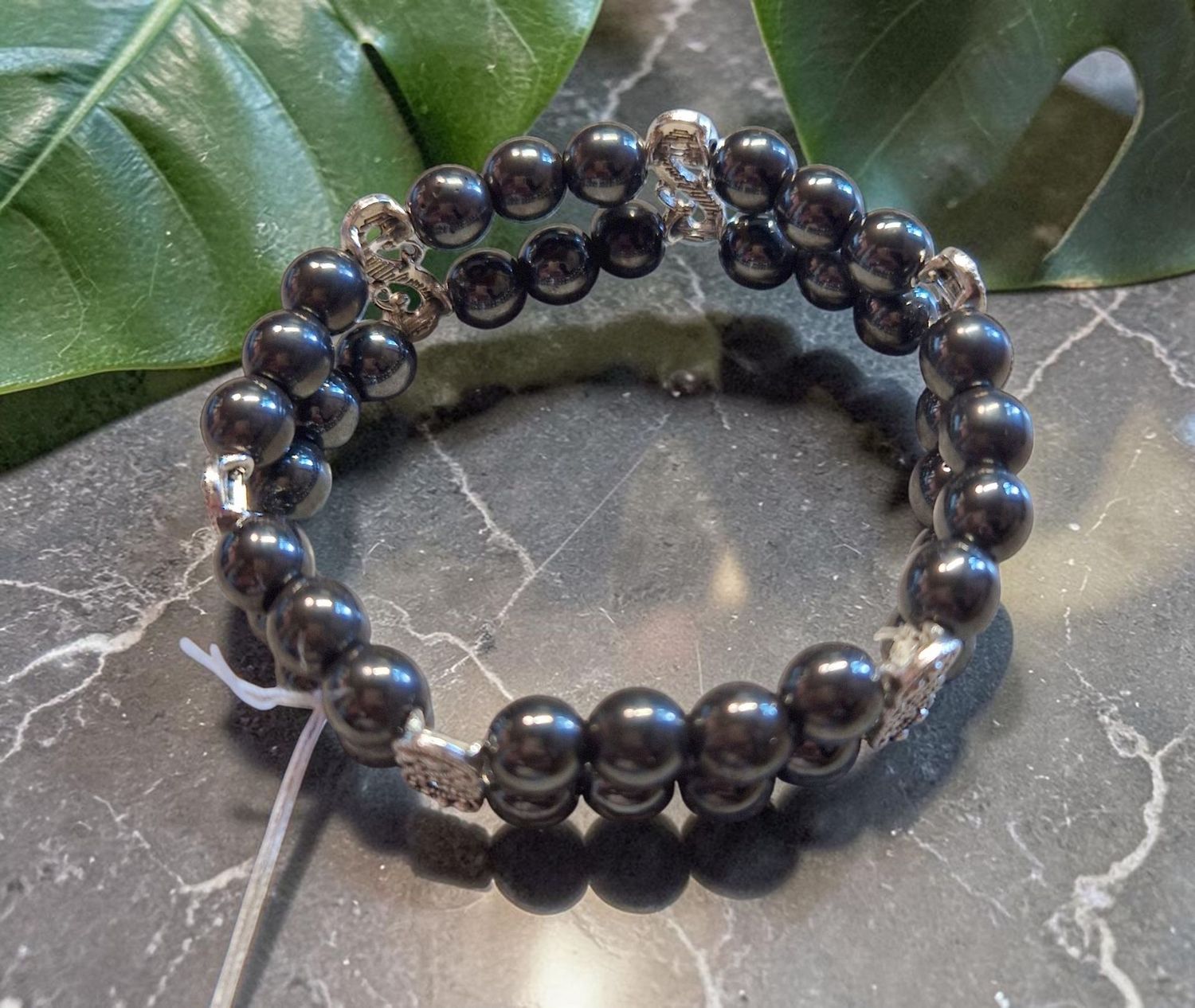 Armband Doppelsträngig - Hämatit - AB Qualität - 8 mm