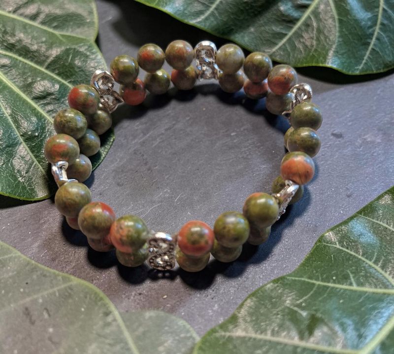 Armband Doppelsträngig - Epidot - AB Qualität - 8 mm