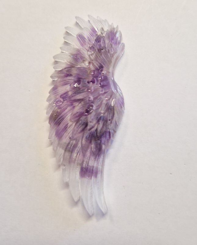 Schutzamulett Engelsflügel - Amethyst - mit 1 m schwarzes Lederband Schutzamulett Engelsflügel - Amethyst - mit 1 m schwarzes Lederband