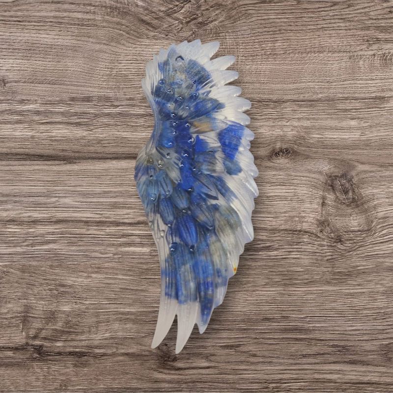 Schutzamulett Engelsflügel - Lapislazuli - mit 1 m schwarzes Lederband Schutzamulett Engelsflügel - Lapislazuli - mit 1 m schwarzes Lederband