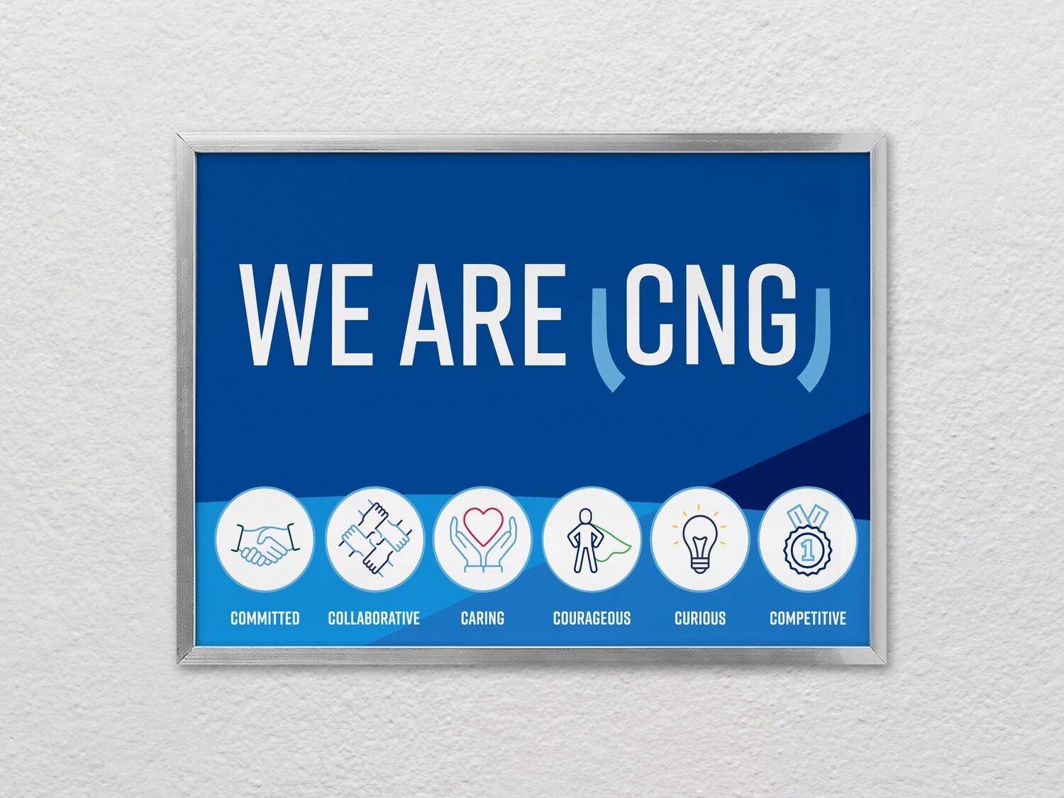 "We Are CNG" Values Iconography Poster (3 Sizes - Framed or Unframed)