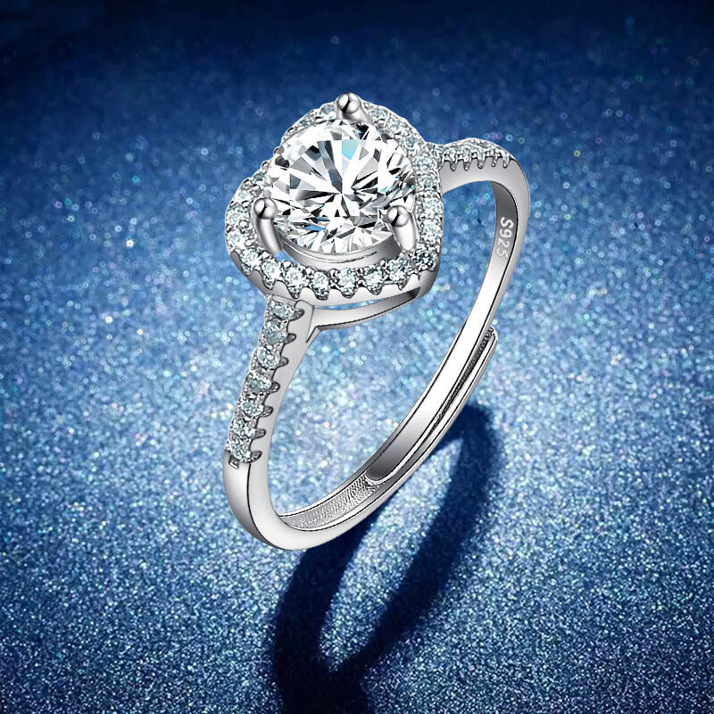 Heart-shaped Zircon
Diamond Ring for Woman,Lady,Friend
