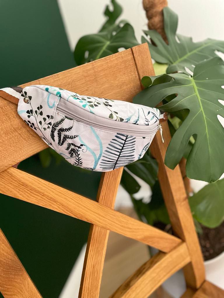 Botanical Garden Belt Bag – Lightweight Canvas Fanny Pack with Earthy Strap