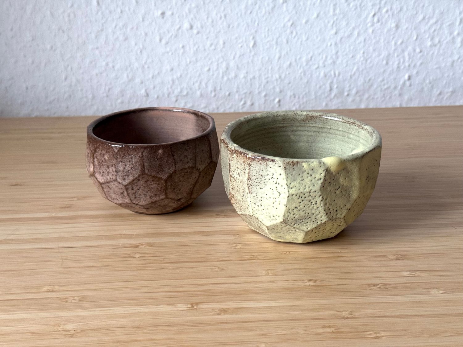 Faceted Black Clay Bowl