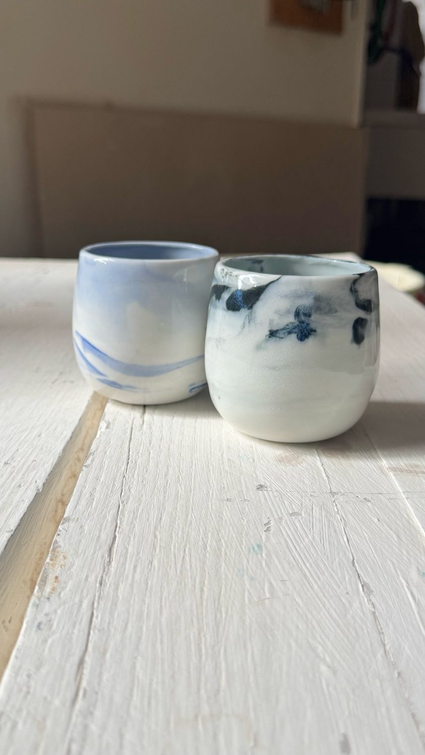 Porcelain Nerikomi cup