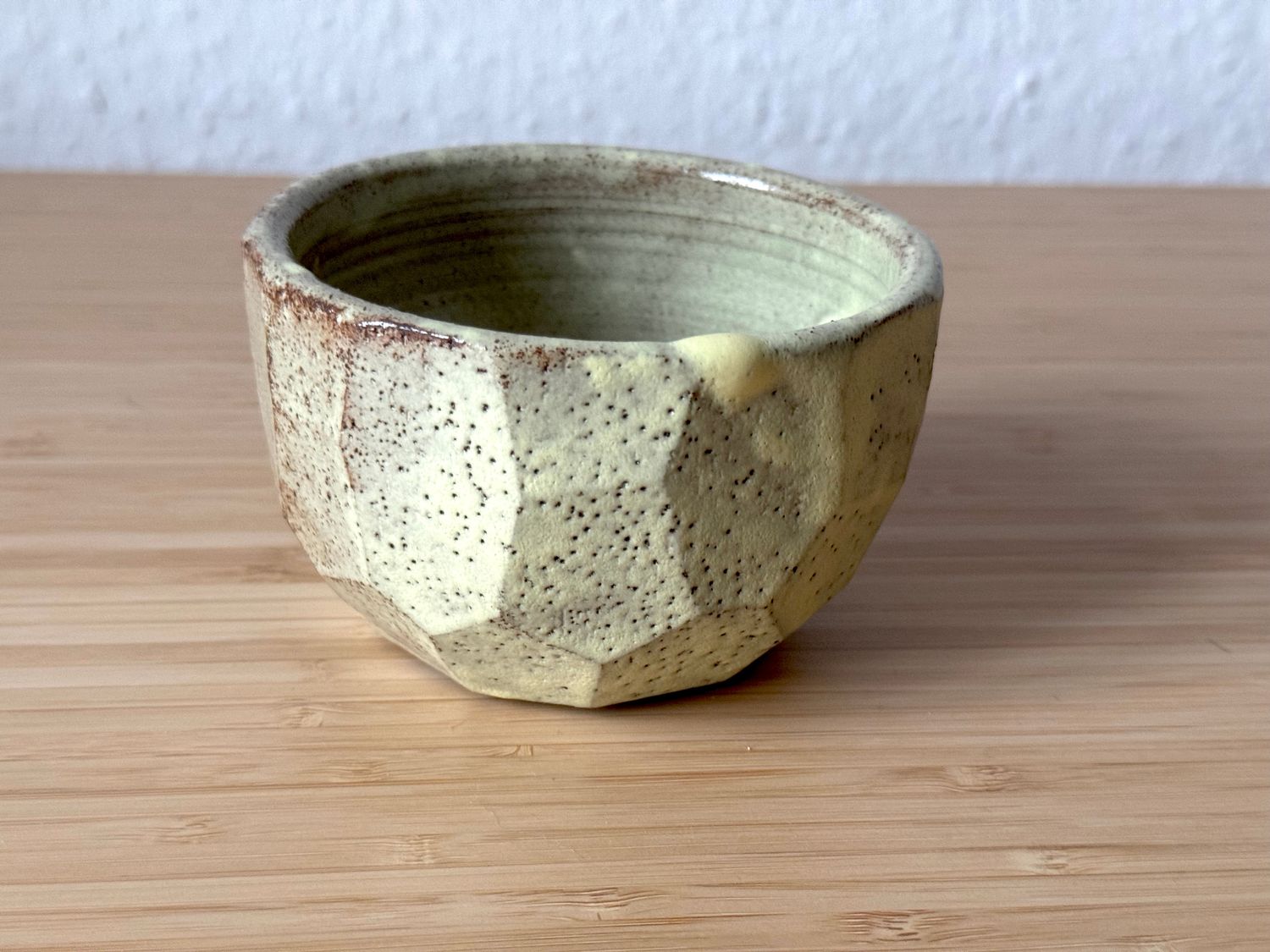 Faceted Black Clay Bowl