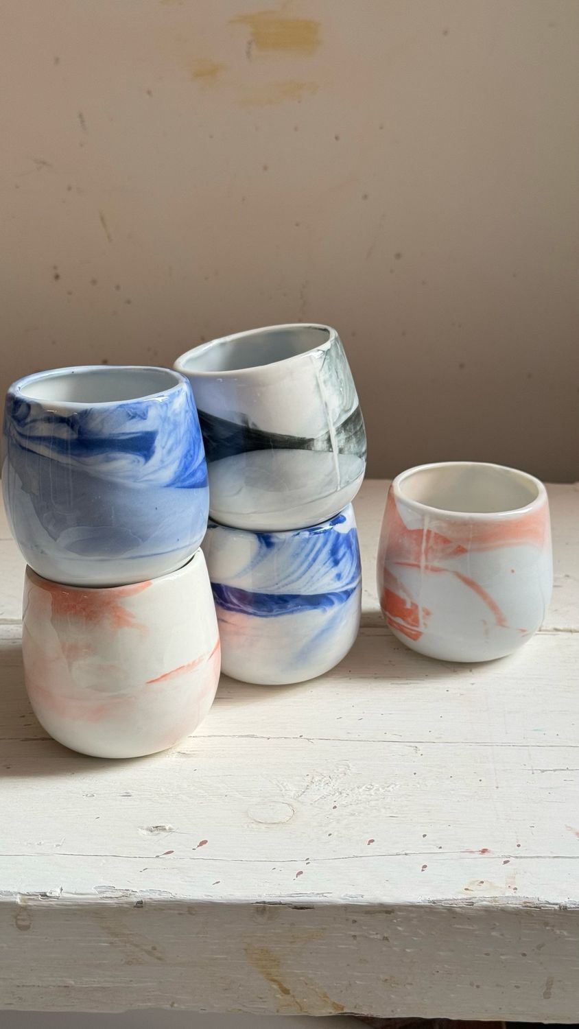 Porcelain Nerikomi cup