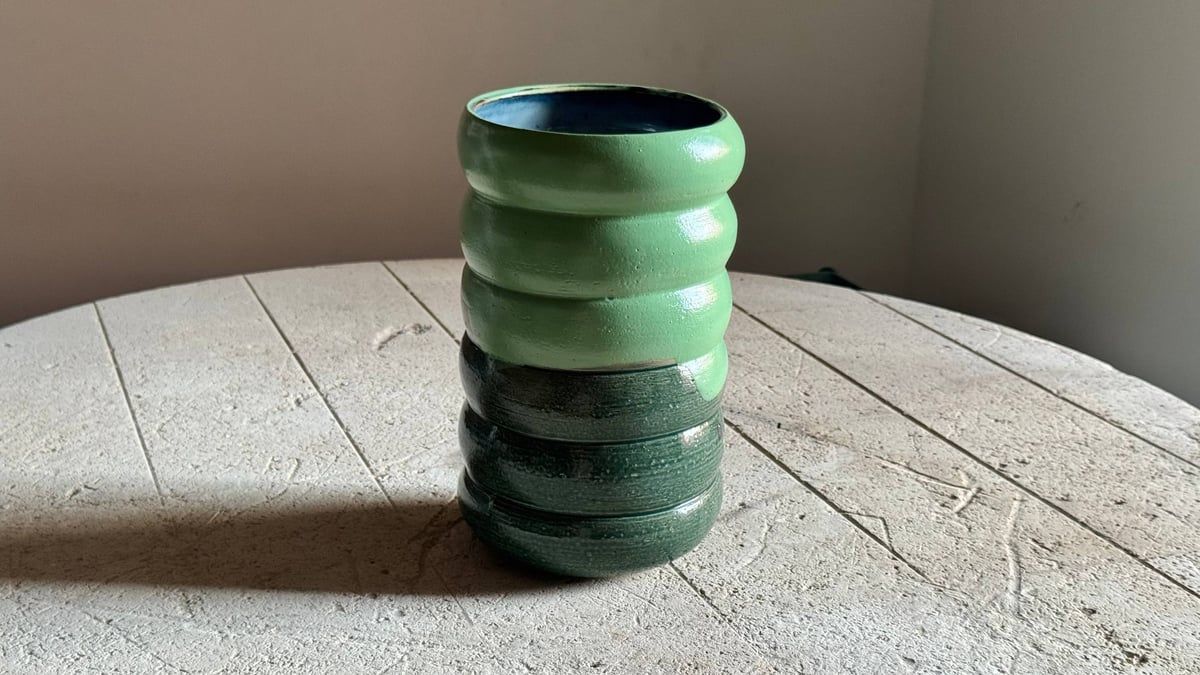 Tall bubbly vase