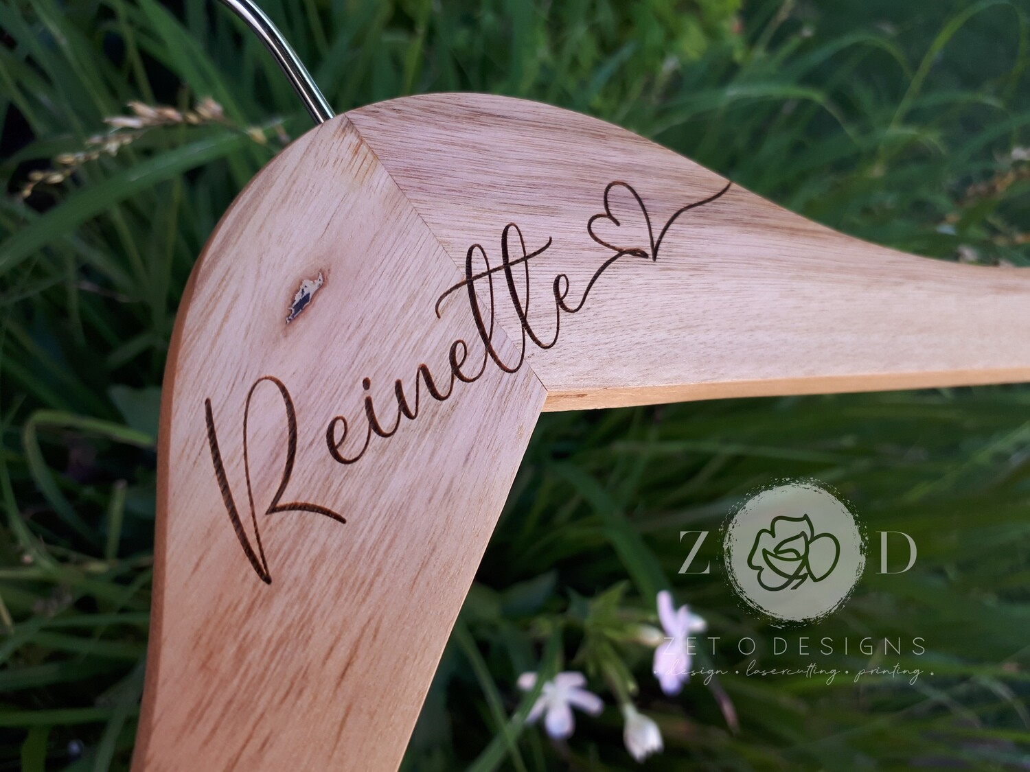 Wooden Hanger - Heart Motif - Include Custom Name Engraving Wooden Hanger- Custom heart motif
wedding
groomsmen
braid
engraving