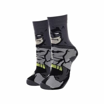 "Set of Batman-themed socks featuring iconic logo designs."
