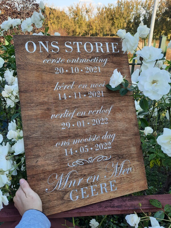 Our Story Board - Custom Wooden Board
wedding
welcome board
