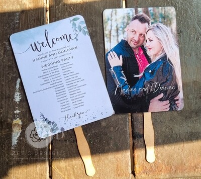 Paddle Program Fans - Custom Print on Cardstock
unique
wedding
custom print