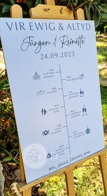 Timeline Board - Custom Print on Wood Board [A2]
wedding