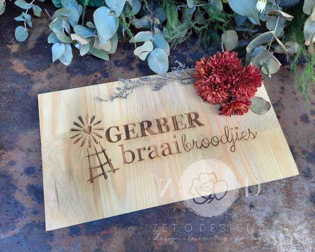 Custom Engraved Braaibroodjie Plankie on Pine - 23cm x 30cm