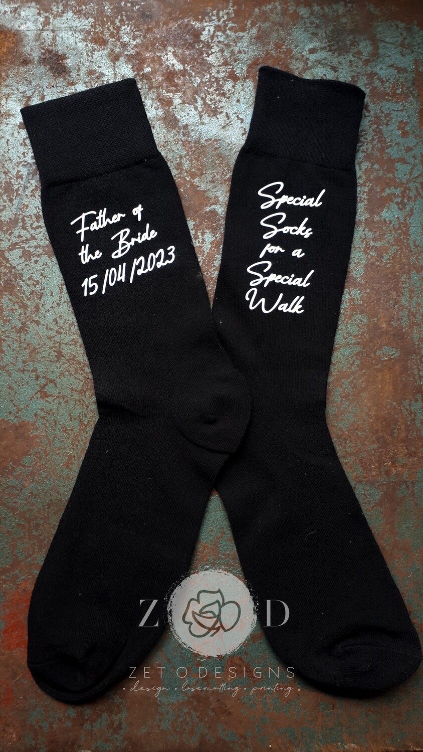 Black Socks - Custom Print
wedding
groomsmen
box filler
custom print