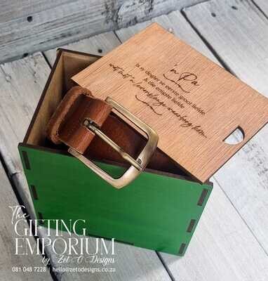 Gift Box - Various Color Laser cut with Custom Engraving on Lid
wooden laser-cut boxes
customizable wooden laser-cut boxes.
Corporate gifting