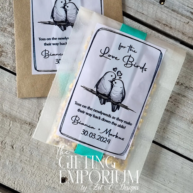 Love Bird - Bird Seeds Confetti with Custom Print
Confetti
 wedding
 birds

