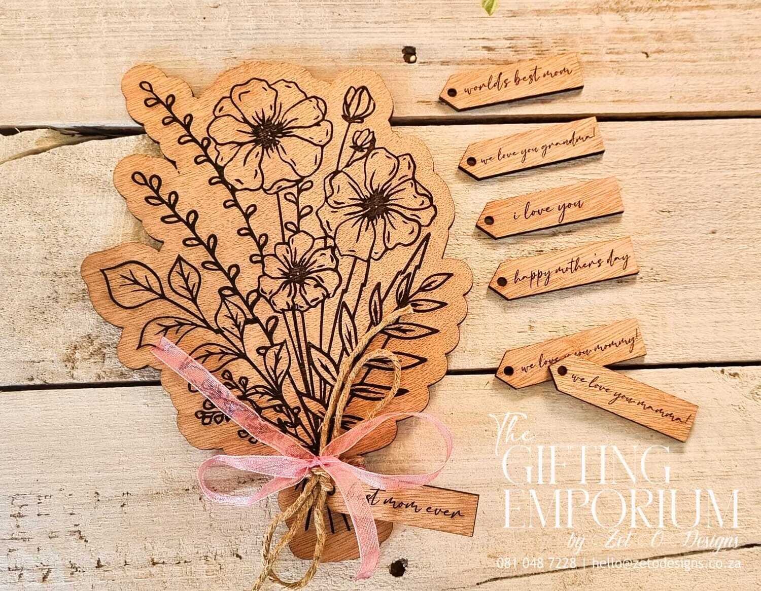 Wooden Flower Bouquet | Gift for Mom & Nanna