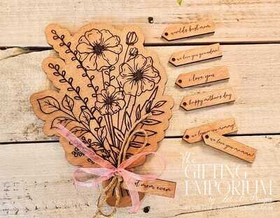 Wooden Flower Bouquet | Gift for Mom & Nanna