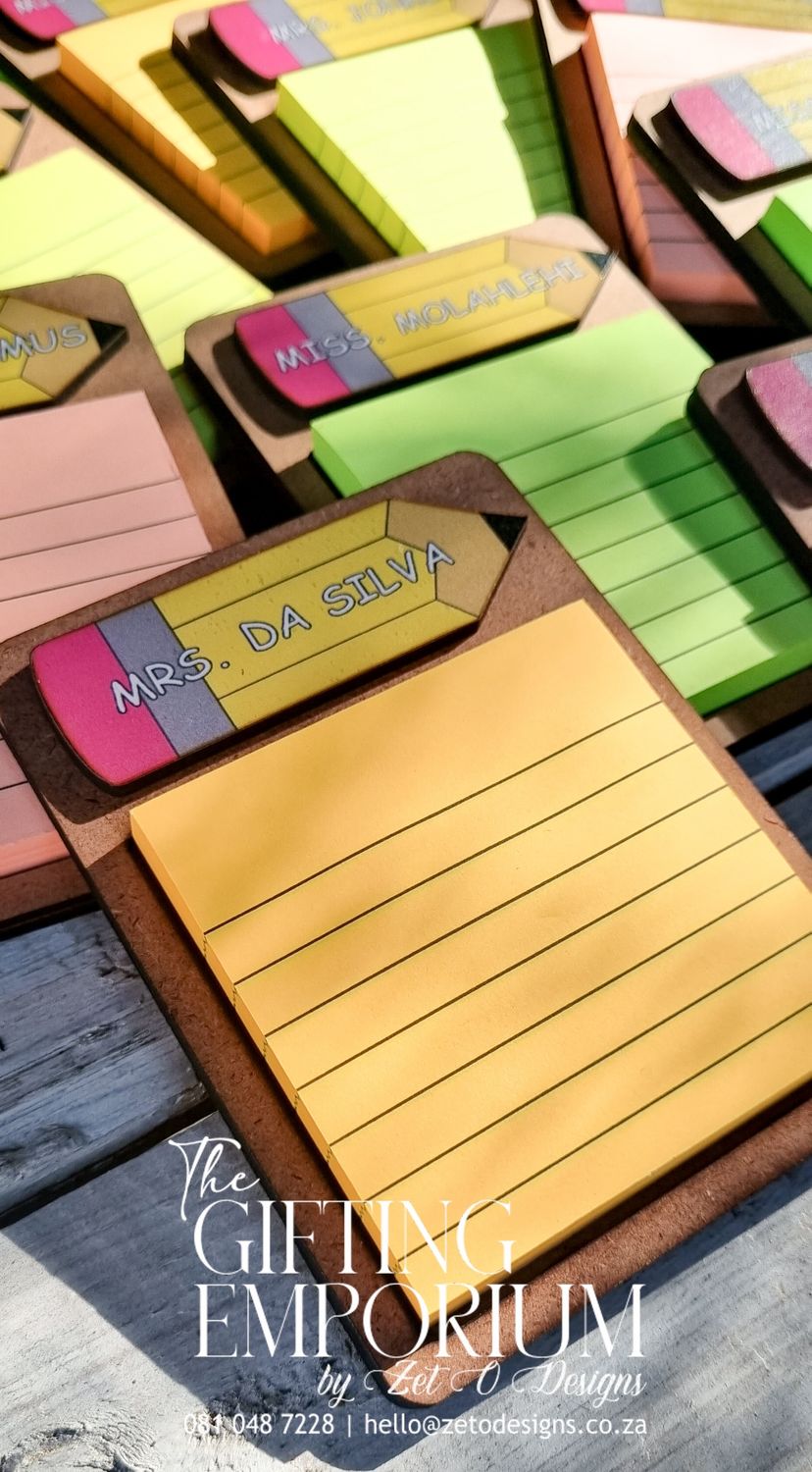 Pencil Notepad Teacher Gift - Custom Name Personalized Pencil Notepad for Teachers – Custom Name Engraved