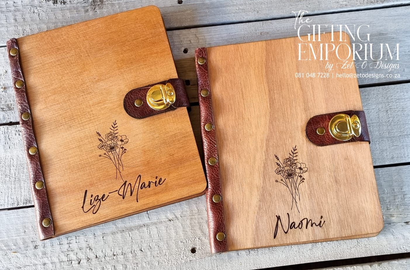 Personalized A5 Wooden Notebook with Custom Engraving