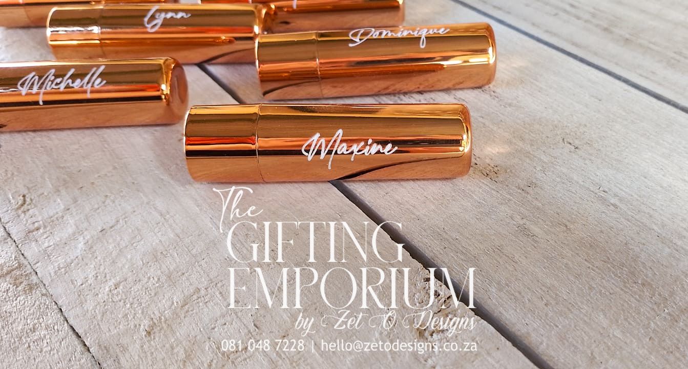Lip Balm - Custom Name Engraving Rose Gold [Standing]