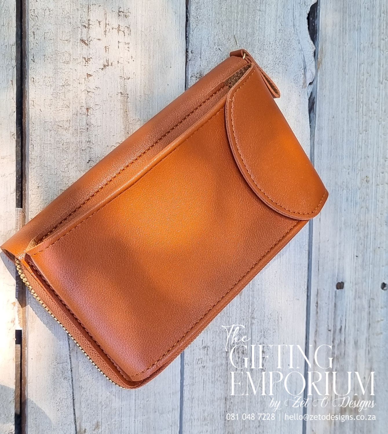 "Small custom engraved sling bag with adjustable strap."
