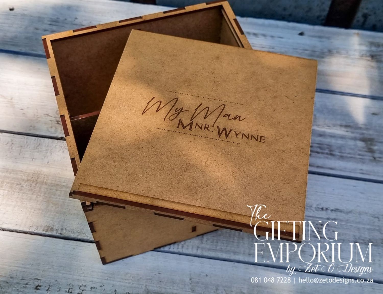 Groom Box - Ready for "Groom Box - Ready for 'I Do' with compartments for a hankie, watch, alcohol, and socks."