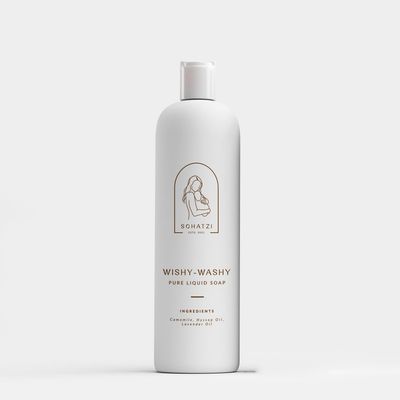 Baby Body Wash - Wishy Washy Wishy Washy Baby Body Wash bottle with organic essential oils, perfect for soothing and moisturizing sensitive baby skin