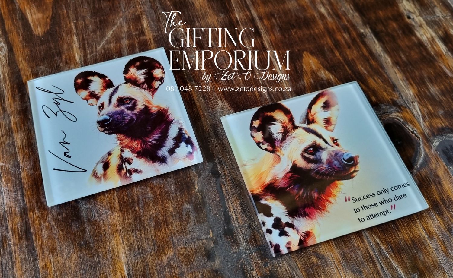 Customized glass coasters 