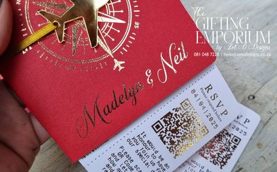 Customizable passport cover printed on colored cardstock of your choice, featuring foiled artwork, twine wrap, 