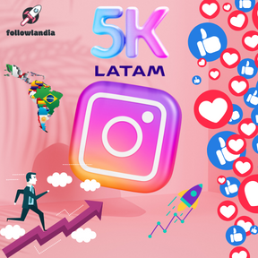 5,000 seguidores Instagram (Países de Latinoamérica)