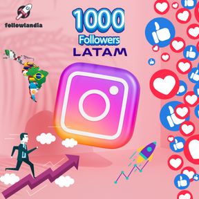 1,000 seguidores Instagram (Países de Latinoamérica)