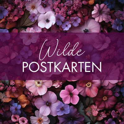 Postkarten mit Wildpflanzen-Motiven