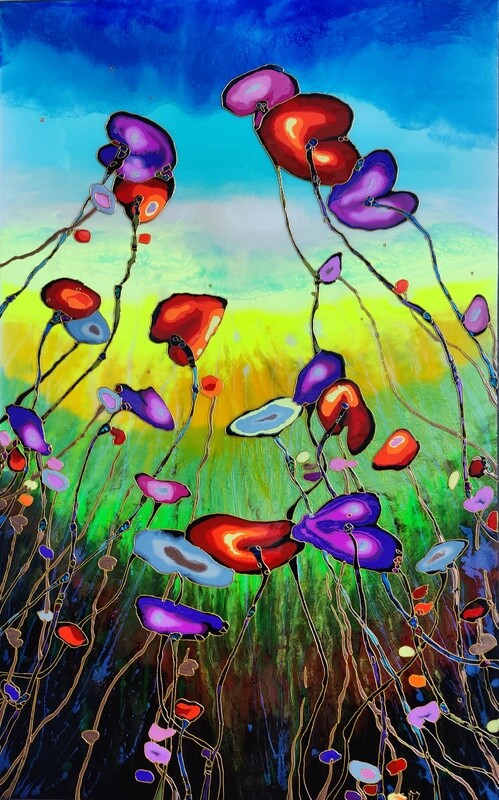 Mixed media painting &quot;UNDERWATER WORLD&quot; by LIQUID MOSAIC