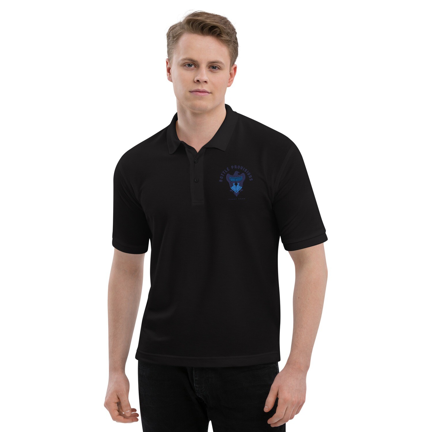 Men&#39;s Premium Polo, Color: Black, Size: S