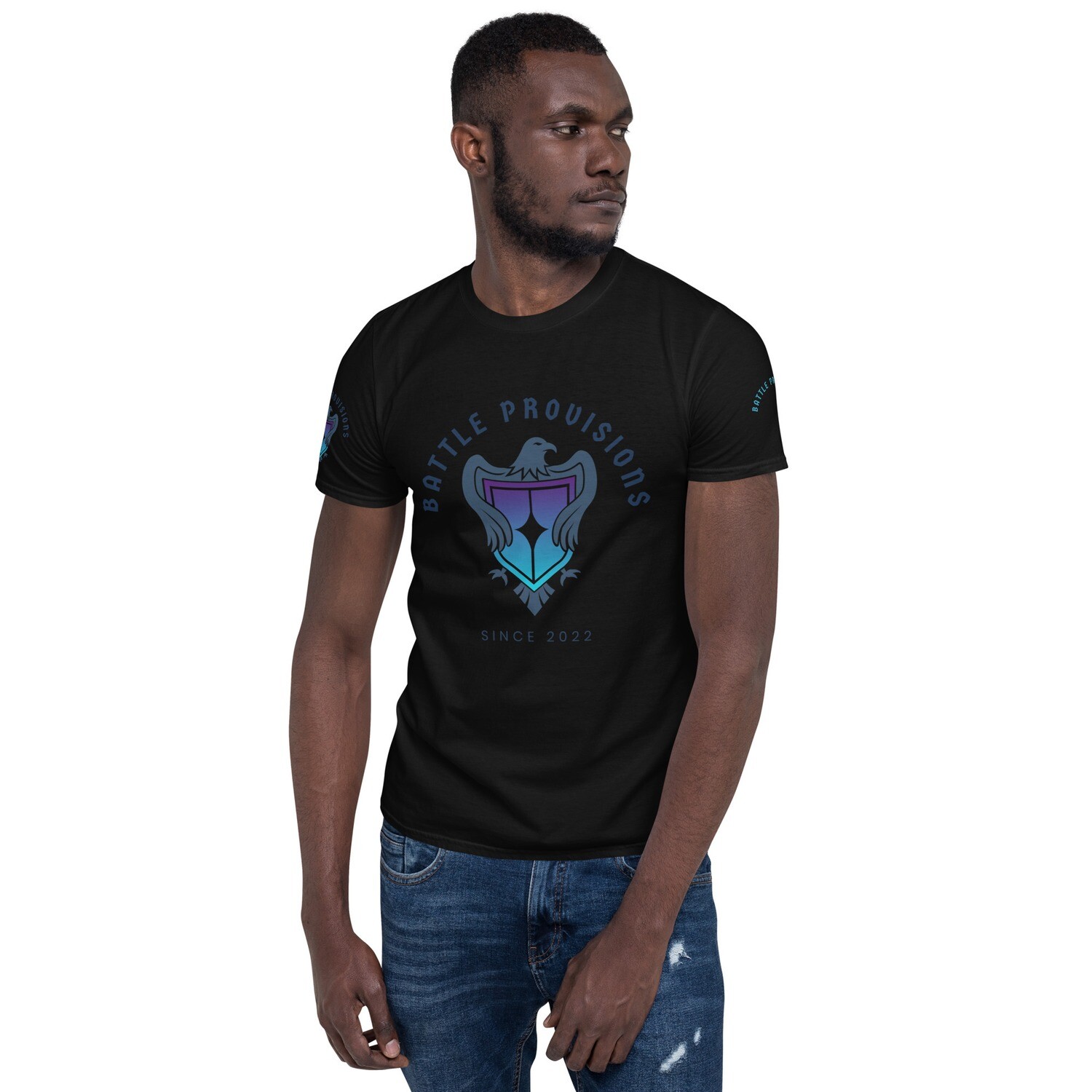 Short-Sleeve Unisex T-Shirt, Color: Black, Size: S