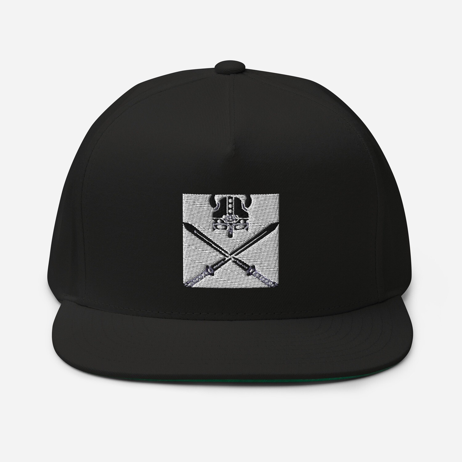 Flat Bill Cap, Color: Black