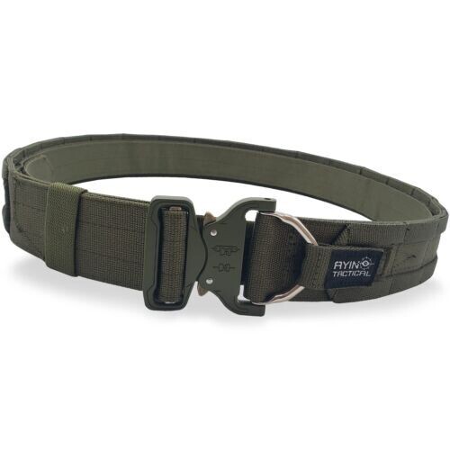 AYIN Tactical 2&quot; , 2 pc. Releasable tactical belt OLIVE GRN L/XL